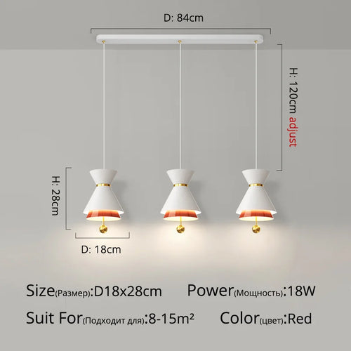 Creative adjustable smart touch pendant light for restaurant - vue 11 sur 17