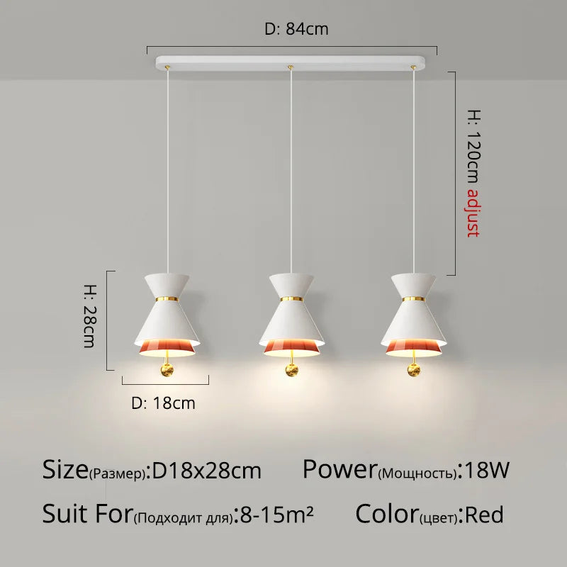 Creative adjustable smart touch pendant light for restaurant - vue 10 sur 17