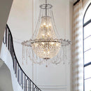 Luxury K9 stainless steel LED chandelier modern pendant light