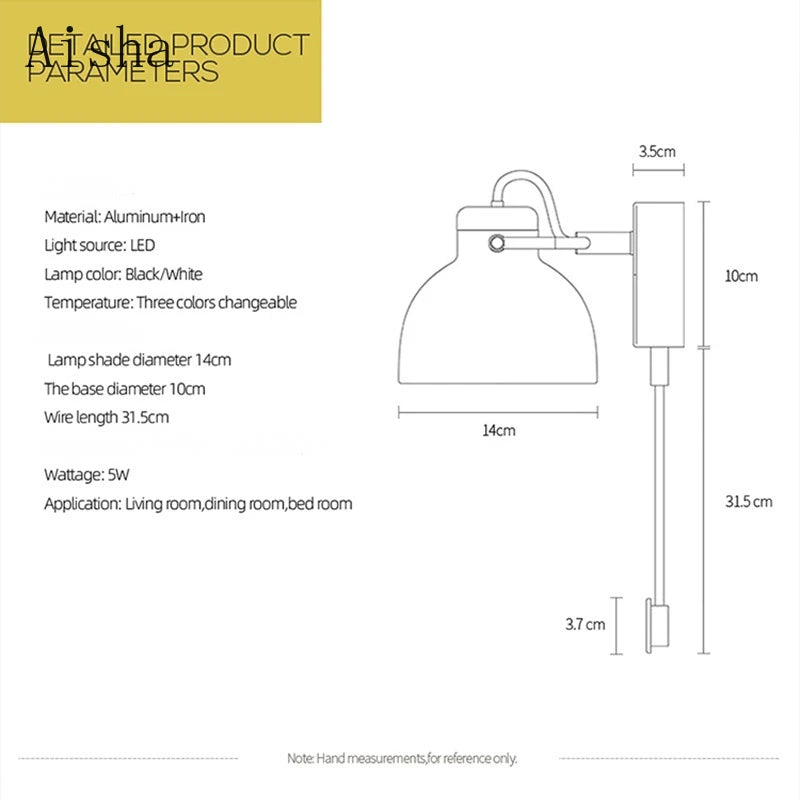 Minimalist wall light with infinite dimming for indoor use - vue 6 sur 8