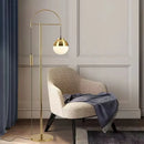 Retro gold Nordic floor lamp for elegant interiors
