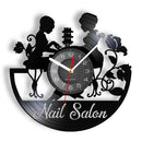 vinyl wall clock for nail and beauty salon