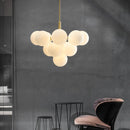 Nordic copper and glass designer LED chandelier