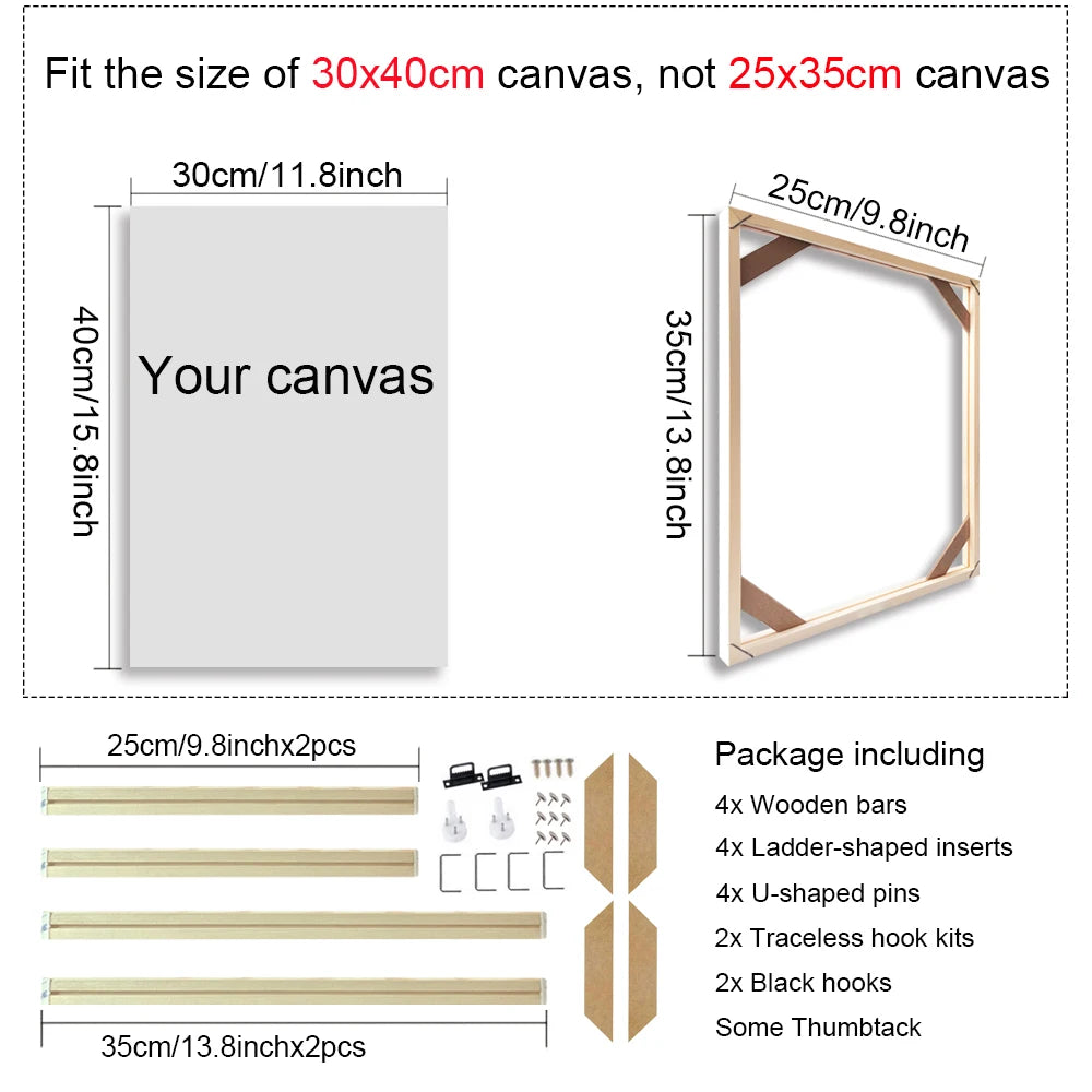 Wooden wall frame for canvases and decorative paintings - vue 26 sur 30