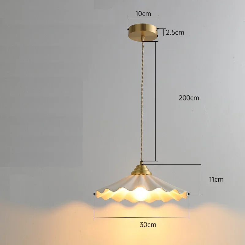 Modern nordic ceramic pendant light for interior decoration - vue 12 sur 12