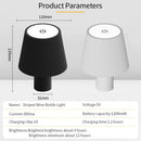 Striped Rechargeable LED Table Lamp Wine Bottle Decorative Touch Switch