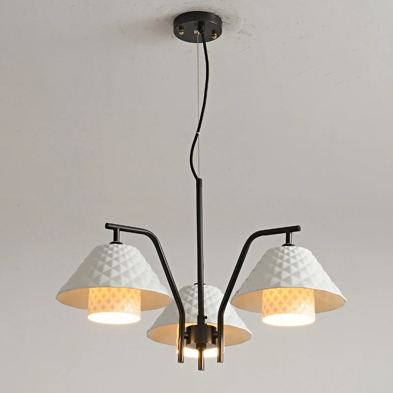 Contemporary gold ceramic chandelier for interior decor