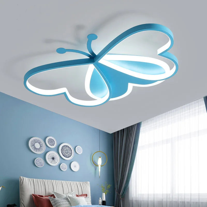 Winfordo LED chandelier with adjustable butterfly lamp for children
