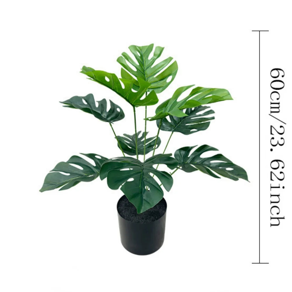 Artificial turtle leaf plant for interior decoration