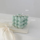 handmade decorative heart cube scented candle in soy wax