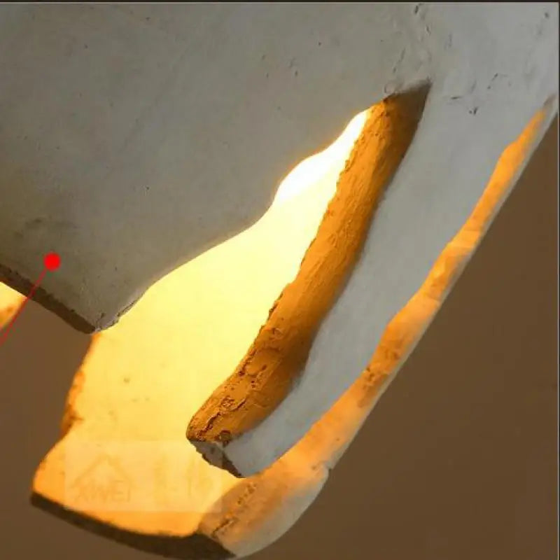 Retro loft style LED cement pendant light for restaurant and bar - vue 6 sur 8