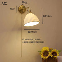 Antique LED wall light with pull switch