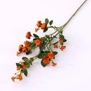 Set of 5 artificial silk roses for floral decoration