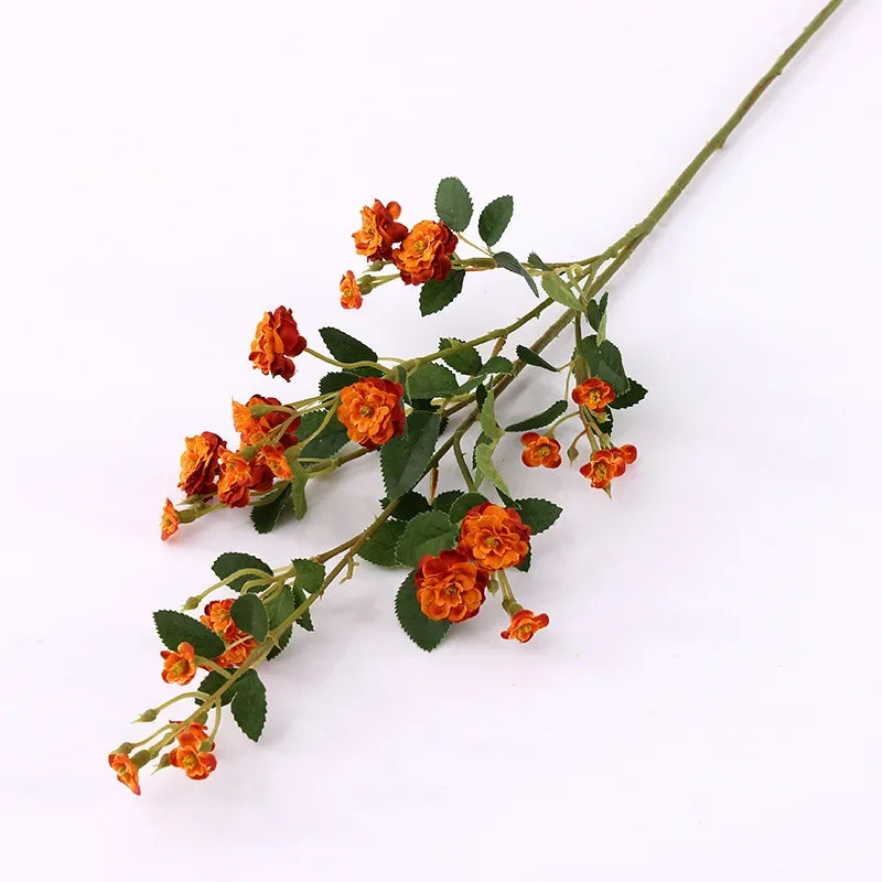 Set of 5 artificial silk roses for floral decoration - vue 12 sur 13