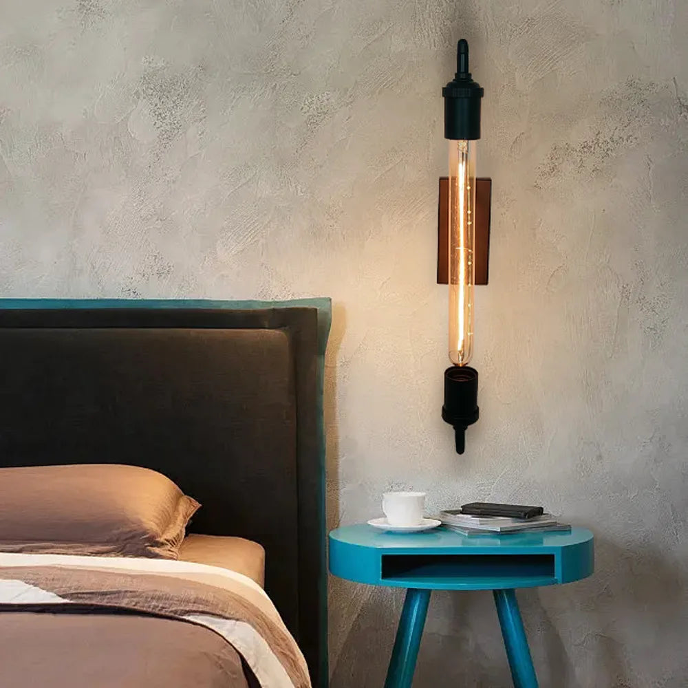Retro industrial iron wall light for home lighting - vue 6 sur 6