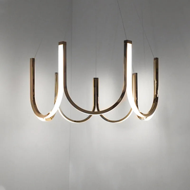Nordic creative u-shaped LED pendant light postmodern design