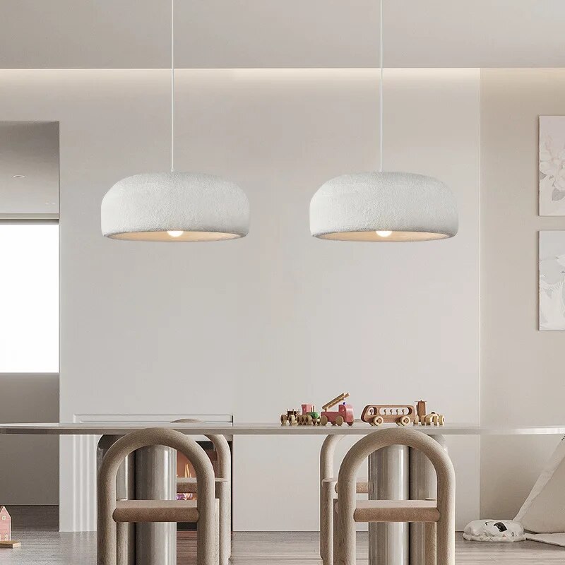 Rounded Japanese style designer pendant light - vue 4 sur 9