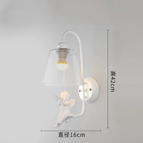 Modern resin decorative angel wall light - vue 11 sur 12
