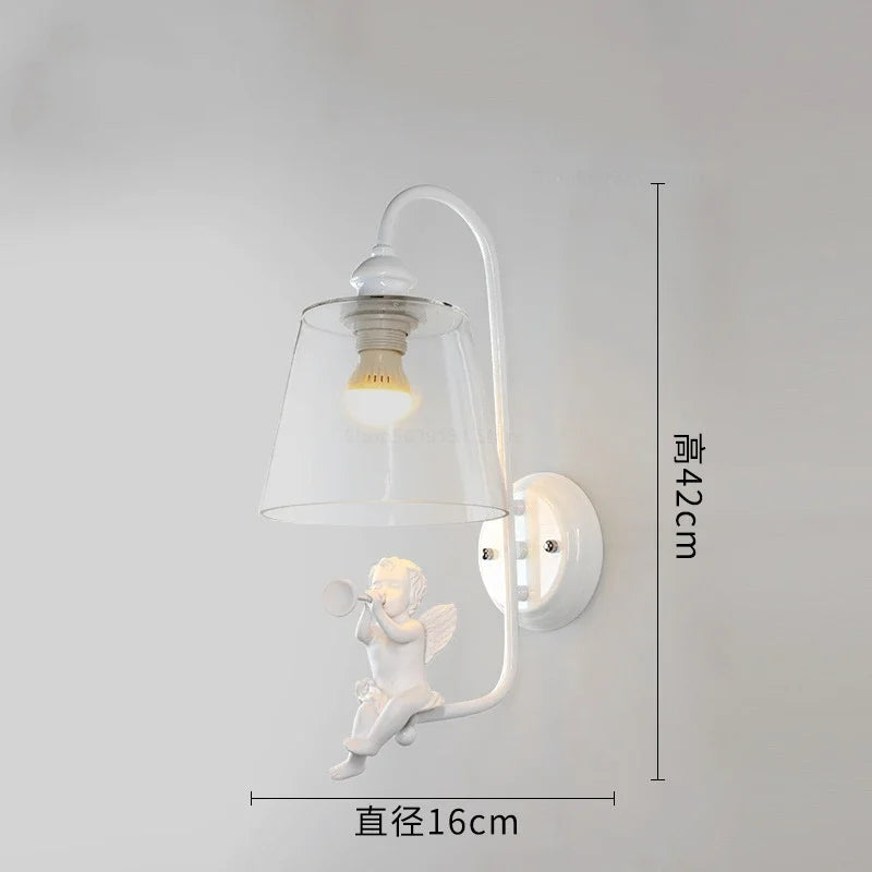 Modern resin decorative angel wall light - vue 10 sur 12