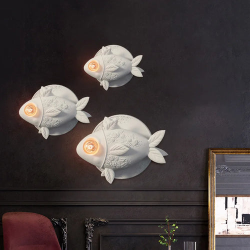 Luminous fish wall light for indoor decoration - vue 2 sur 7