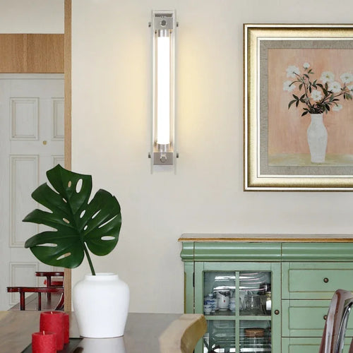 Modern aluminium and glass artistic design wall light - vue 6 sur 8