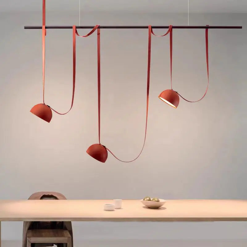 Artificial leather pendant light for office and shop