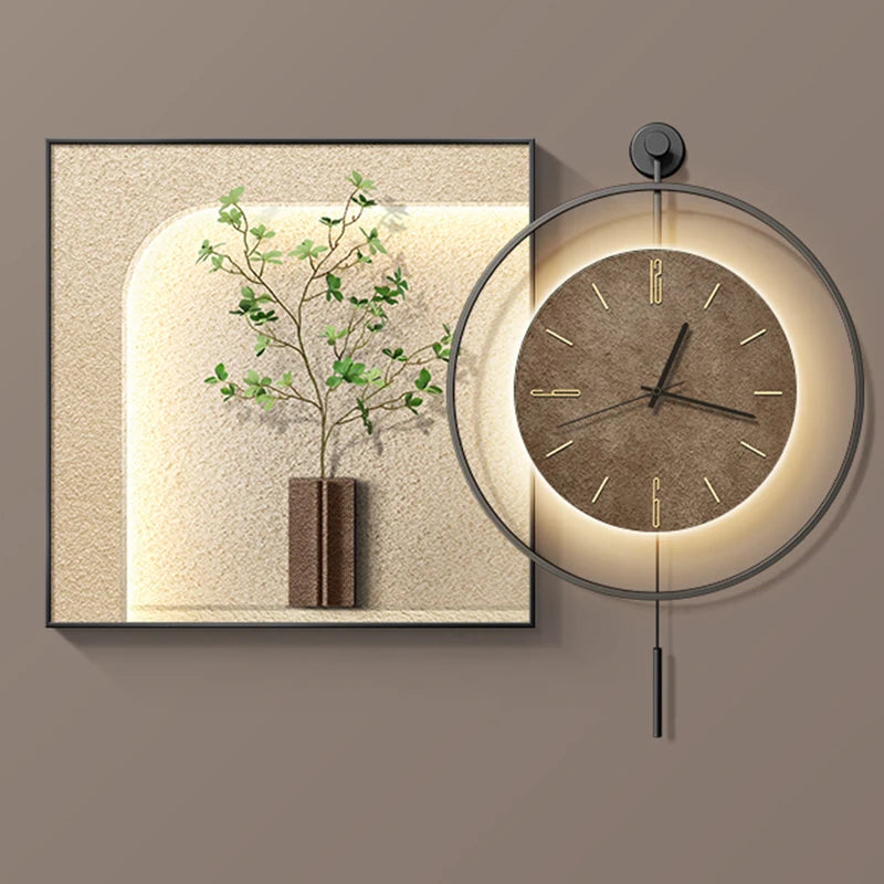 large size wall clock classic design modern metal - vue 4 sur 11