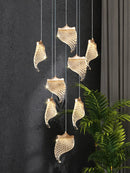 Modern LED chandelier suspended designer lighting for contemporary spaces