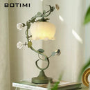 Retro glass flower decorative table lamp for home