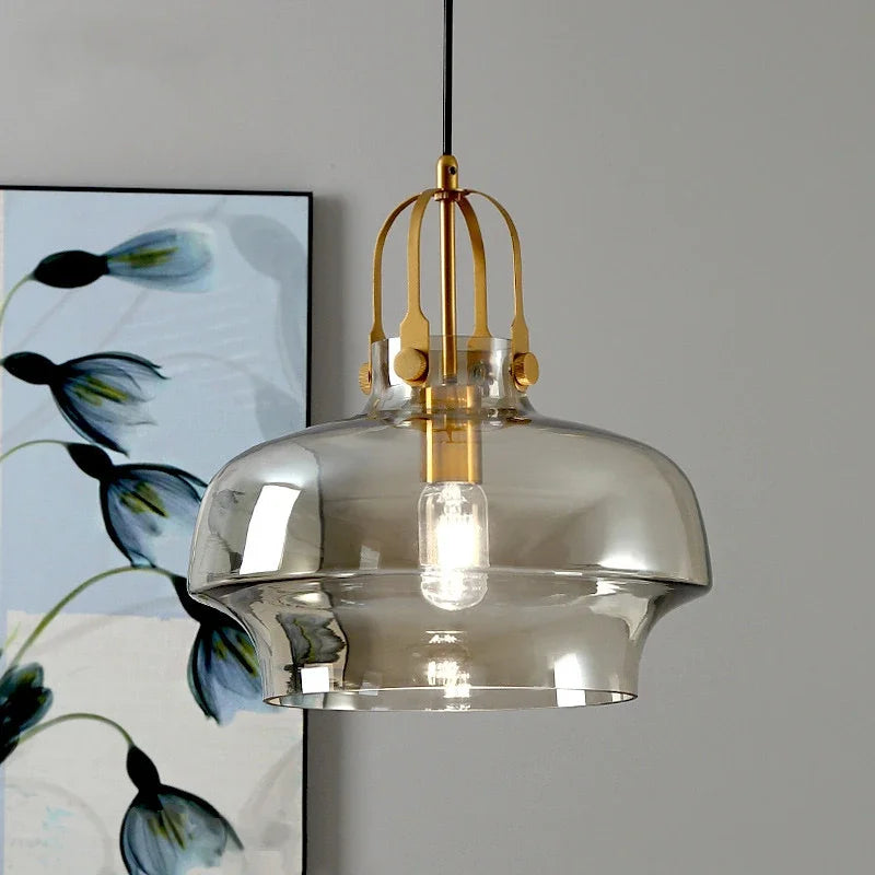 Nordic glass pendant light for modern interior decor