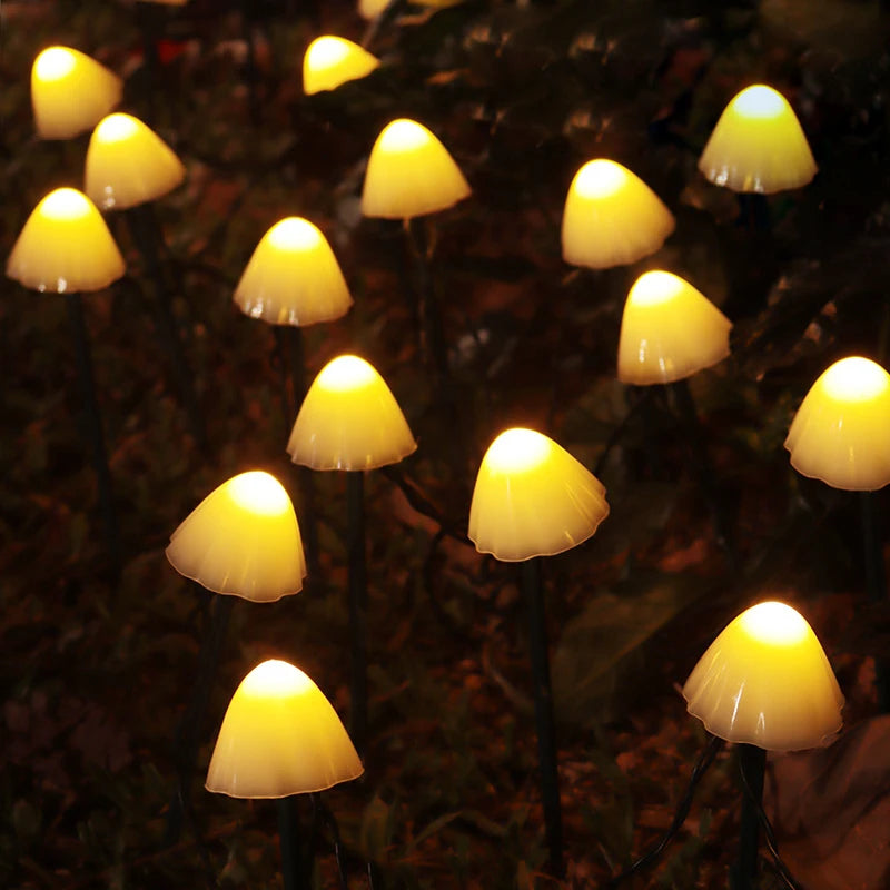 Mushroom Solar Lawn Lamp Outdoor LED Lamp Glowing Without Electricity IP65 Garden Decorate Solar Terrace Waterproof Lawn Light
