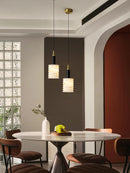 Modern pendant light in natural stone for minimalist lighting