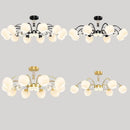 Nordic crystal LED chandelier for modern interior decor