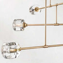 Modern American style crystal chandelier in polished copper