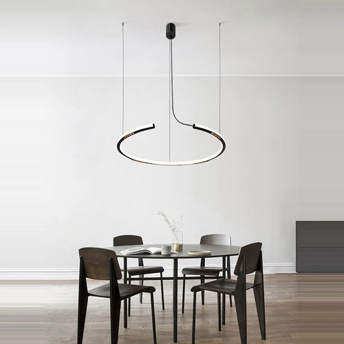 Round hand sensor dimmable chandelier - vue 4 sur 11