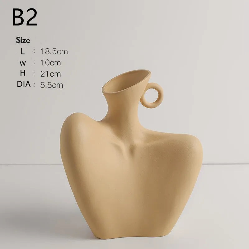 creative ceramic human vase for modern decoration - vue 8 sur 10