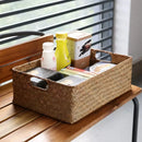 large woven seagrass basket for storage and decoration