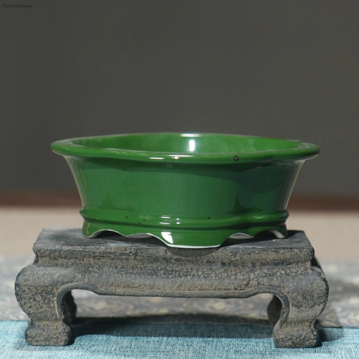 creative glazed ceramic flower pot for home decoration - vue 5 sur 14
