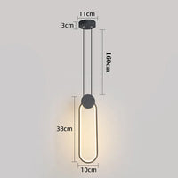 Modern acrylic moon eclipse pendant light with LED