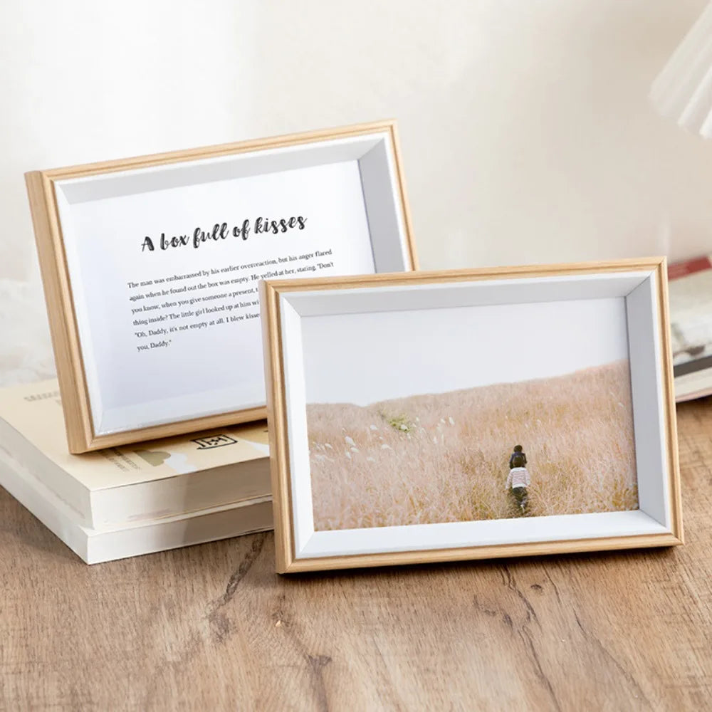 Wooden wall photo frame for decorative gift - vue 3 sur 4