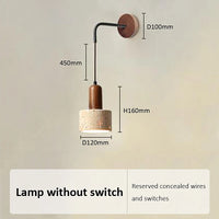 Wabi sabi style natural stone LED wall light