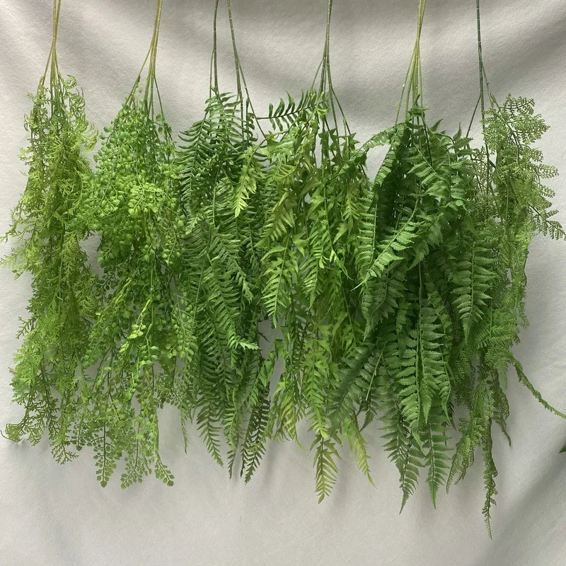 Artificial rattan fern for indoor and outdoor decoration