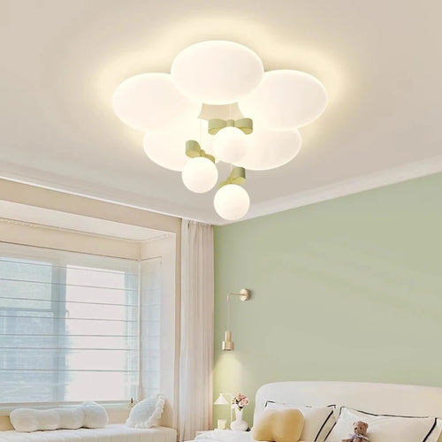 Modern floral ceiling light for a romantic and cosy children's bedroom - vue 4 sur 6