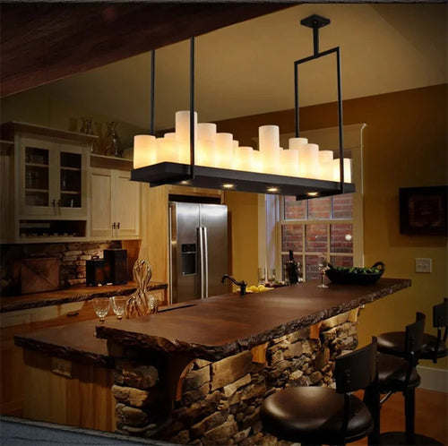 Modern glass LED chandelier for interior decoration - vue 6 sur 6