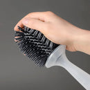 Rechargeable silicone cleaning brush set with wall-mounted holder