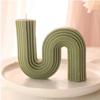 geometric u-shaped scented candles for home decor