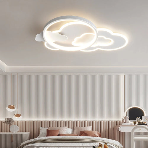 Modern LED cloud ceiling light for children's room décor - vue 2 sur 9