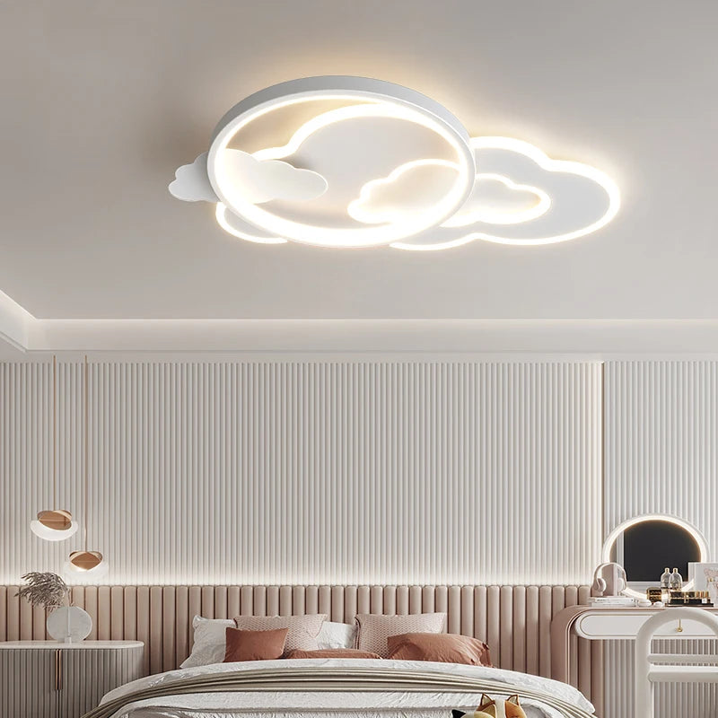 Modern LED cloud ceiling light for children's room décor