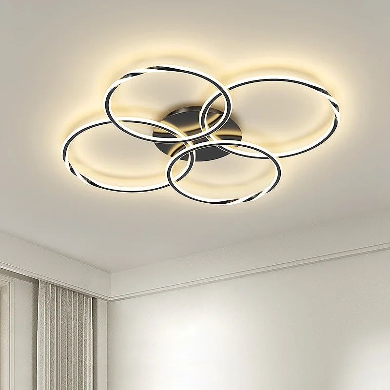 Modern LED chandelier with creative minimalist design for elegant interiors