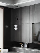 Iron and glass LED chandelier for interior decoration